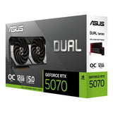 ASUS Dual GeForce RTX 5070 12GB GDDR7 OC Edition Graphics Card 90YV0M17-M0NA00