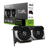 ASUS Dual GeForce RTX 5070 12GB GDDR7 OC Edition Graphics Card 90YV0M17-M0NA00