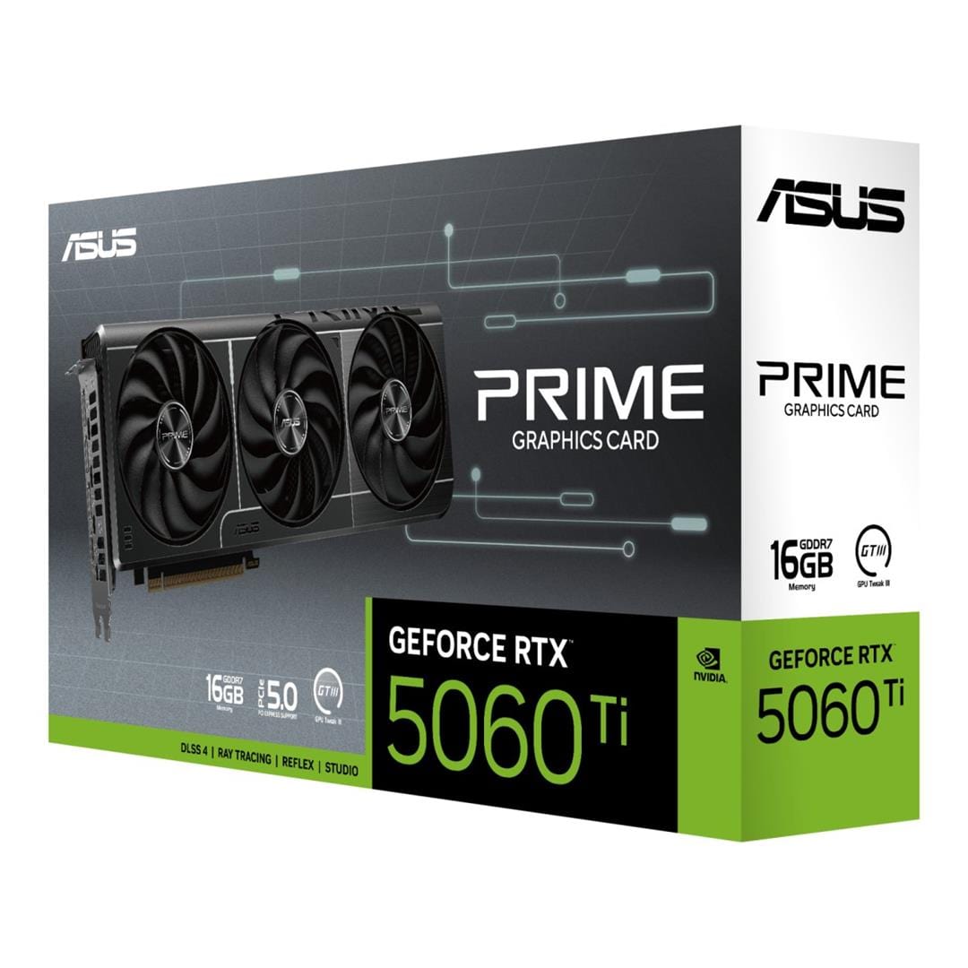 ASUS PRIME GeForce RTX 5060 Ti 16GB GDDR7 Graphics Card 90YV0MH3