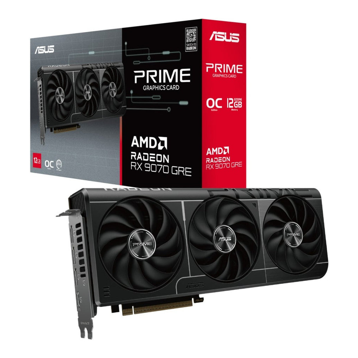 ASUS Prime Radeon RX 9070 GRE EVO OC Edition 12GB GDDR6 Graphics Card 90YV0PN1-M0AA00