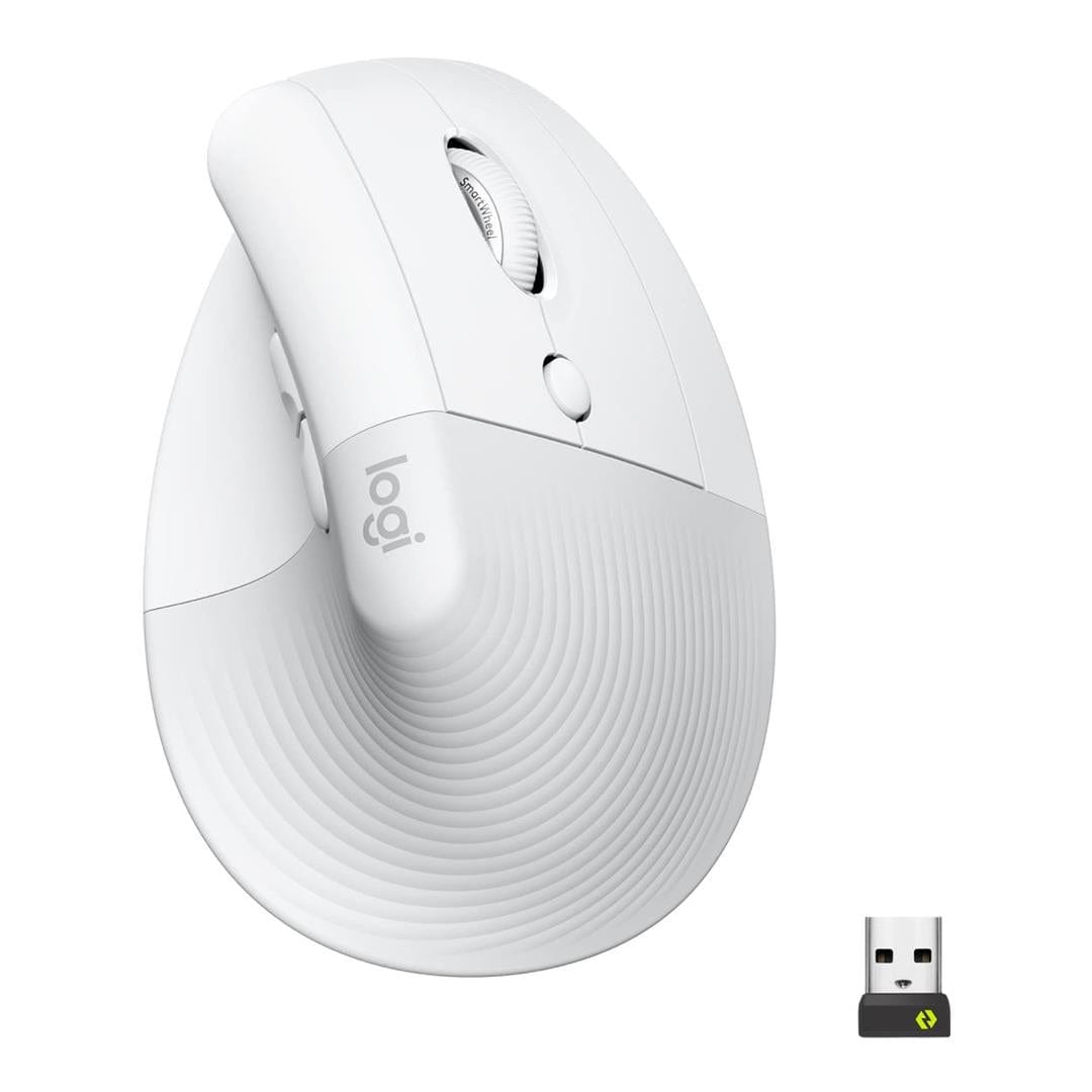 Logitech Lift Vertical Ergonomic Mouse Off White 910-006486