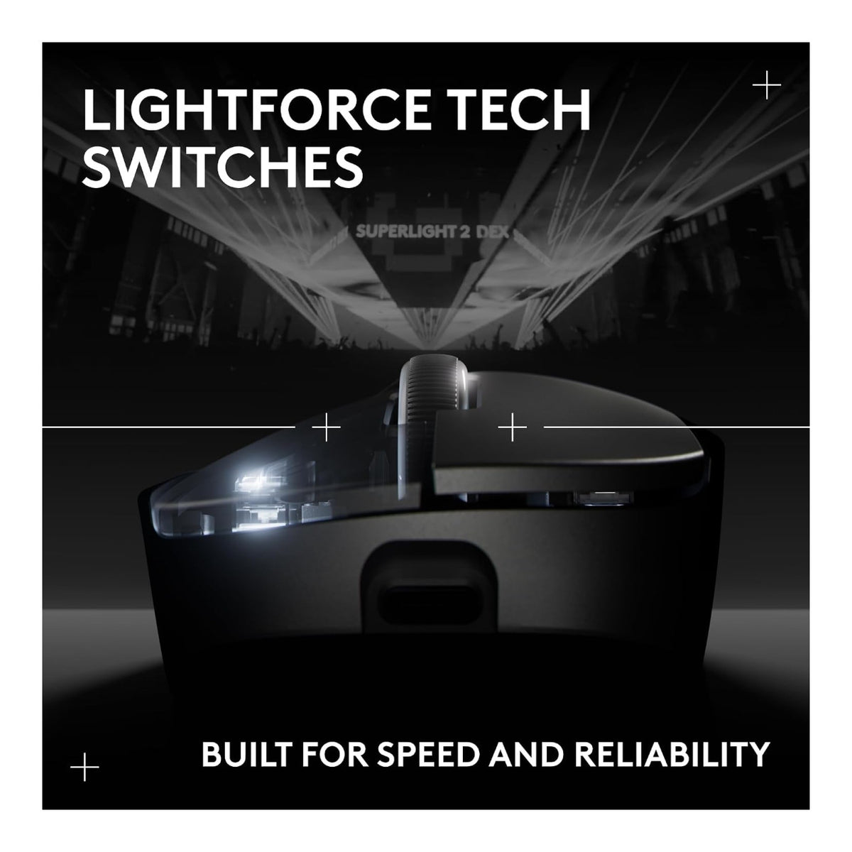 Logitech PRO X SUPERLIGHT 2 DEX SE LIGHTSPEED Wireless Gaming Mouse Black 910-007834