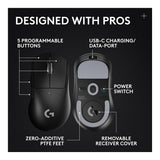 Logitech PRO X SUPERLIGHT 2 DEX SE LIGHTSPEED Wireless Gaming Mouse Black 910-007834