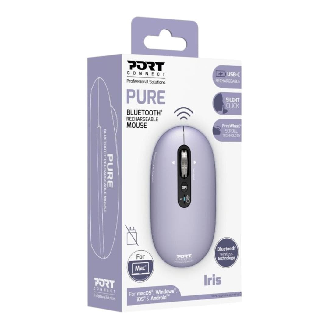 Port Designs PURE MAC Wireless Bluetooth Mouse Iris 910502