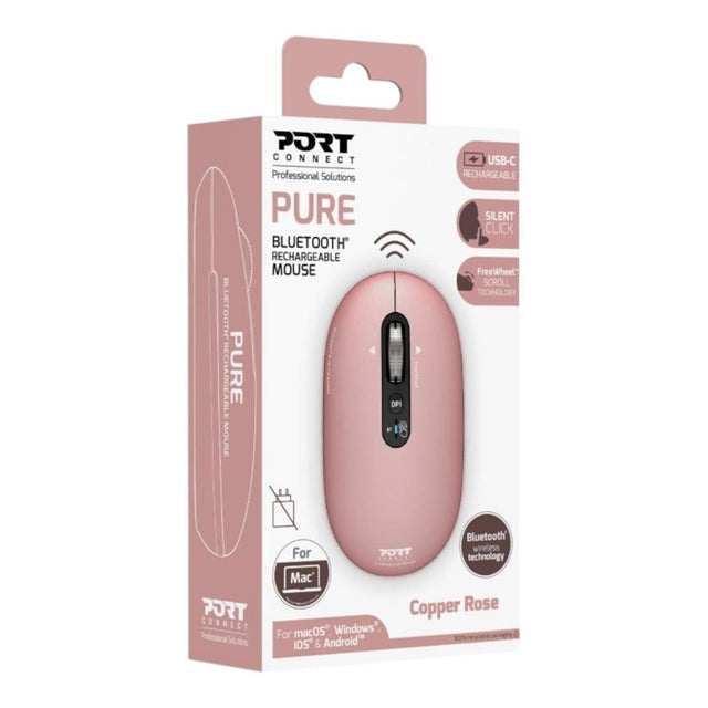 Port Designs PURE MAC Wireless Bluetooth Mouse Copper Rose 910503