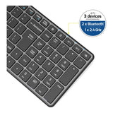 Port Designs Compact Pro Rechargeable Bluetooth Keyboard Black 911002QWI