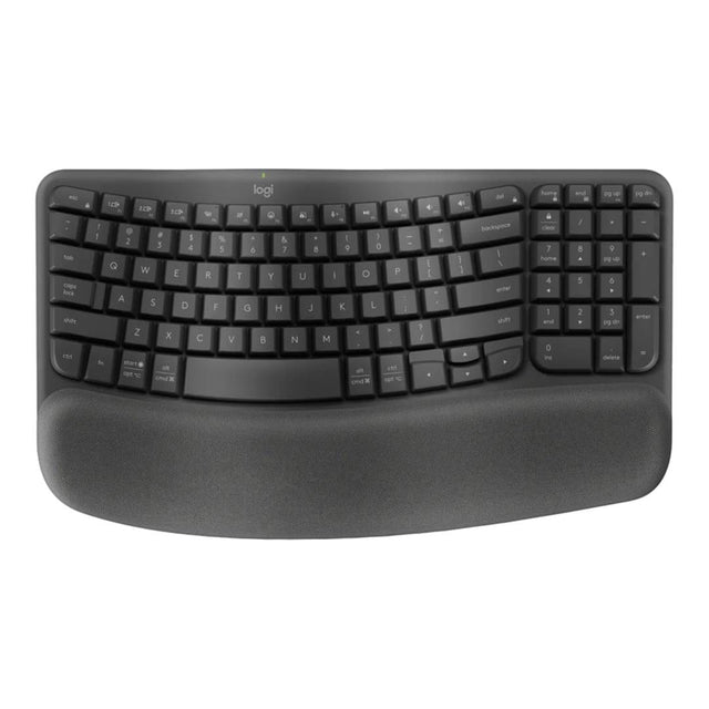 Logitech Wave Keys Wireless Ergonomic Keyboard - Graphite 920-012281