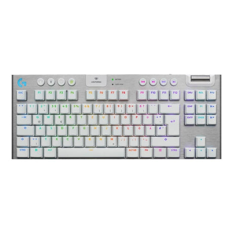 Logitech G G915 X Lightspeed USB Wireless Bluetooth Gaming Keyboard - White 920-012737