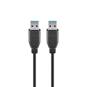 Goobay USB 3.0 SuperSpeed Male to Male 1.8m Cable Black 93928