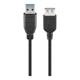 Goobay 3m USB 3.0 SuperSpeed Extension Cable Black 93999