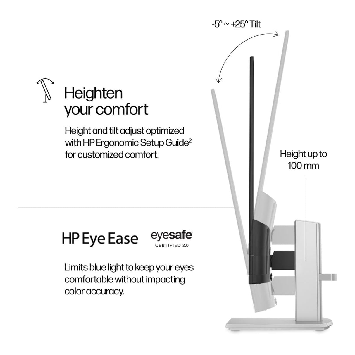 HP Series 5 527sh 27-inch 1920 x 1080p FHD 16:9 100Hz 5ms LCD IPS Height Adjust Monitor 94C50AS