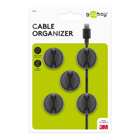 Goobay Cable Management 1-slot 5-piece Set Black 95040
