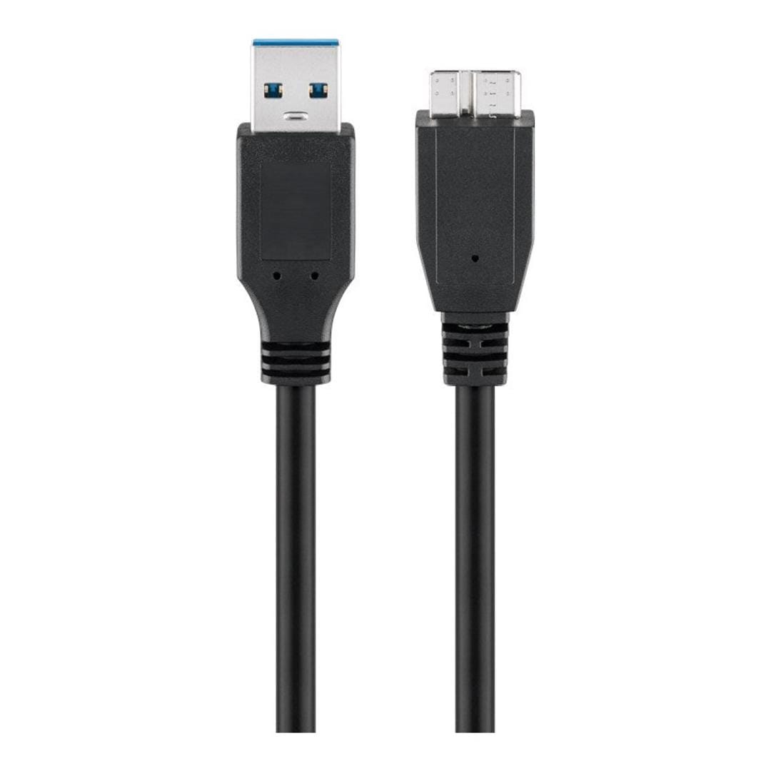 Goobay 1m USB-A 3.0 to Micro B SuperSpeed Cable Black 95169