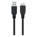 Goobay 1m USB-A 3.0 to Micro B SuperSpeed Cable Black 95169