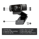 Logitech C922 Pro Stream FHD 1080P Webcam 960-001089