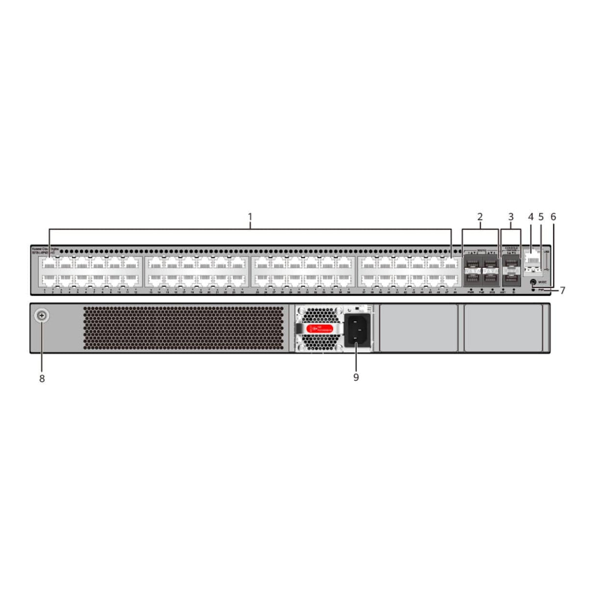 Huawei CloudEngine S5700 48-port 4x10GE SFP+ ports 2x12GE stack ports Gigabit Ethernet 1U Rack Switch 98012120