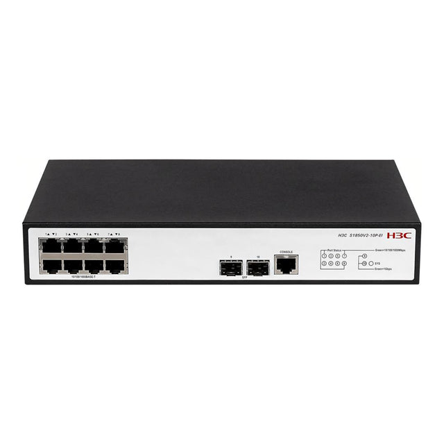 H3C S1850V2-10P-EI L2 8x10/100/1000BASE-T Ports and 2x1000BASE-X SFP Ports Ethernet Switch 9801A418