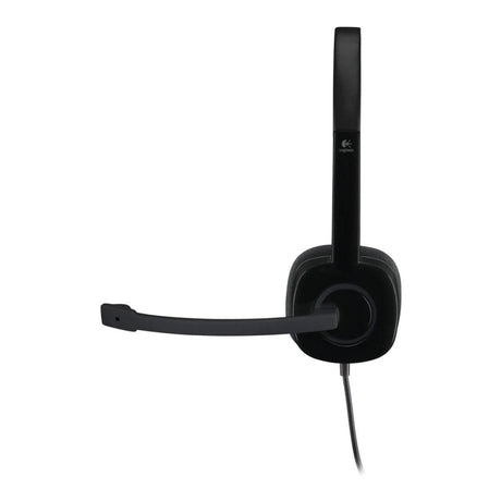 Logitech® H151 Stereo Headset With Noise-Cancelling Mic Black 981-000590