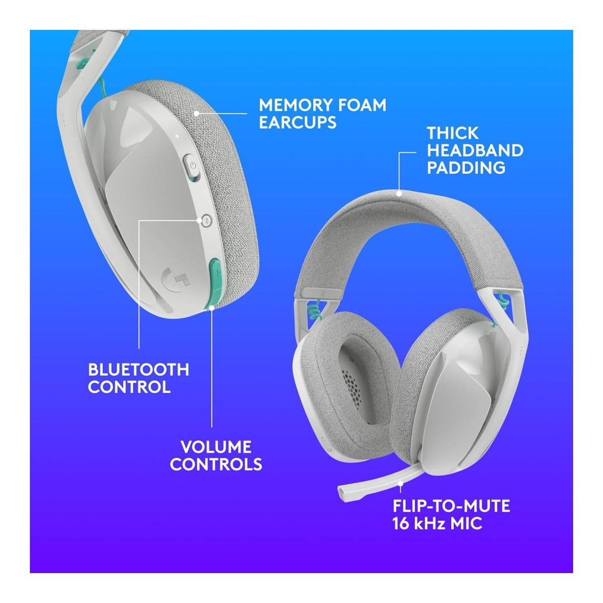 Logitech G G321 Wireless Gaming Headset White 981-001569