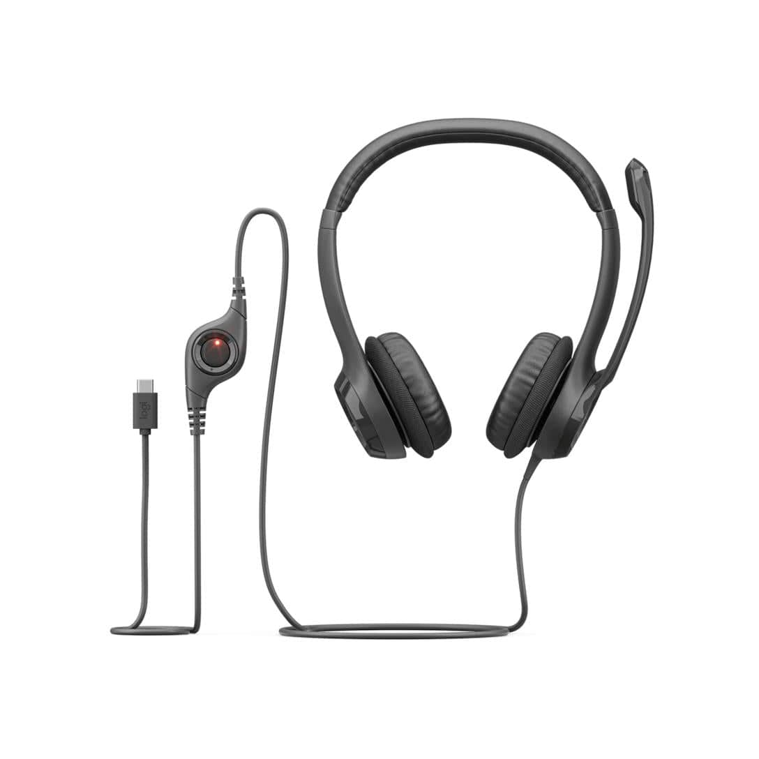 Logitech H390 USB Headset with Noise-Cancelling Mic Black 981-001576