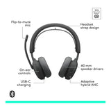 Logitech Zone Wireless 2 ES for Business MS Teams Certified Bluetooth Headset Graphite 981-001593