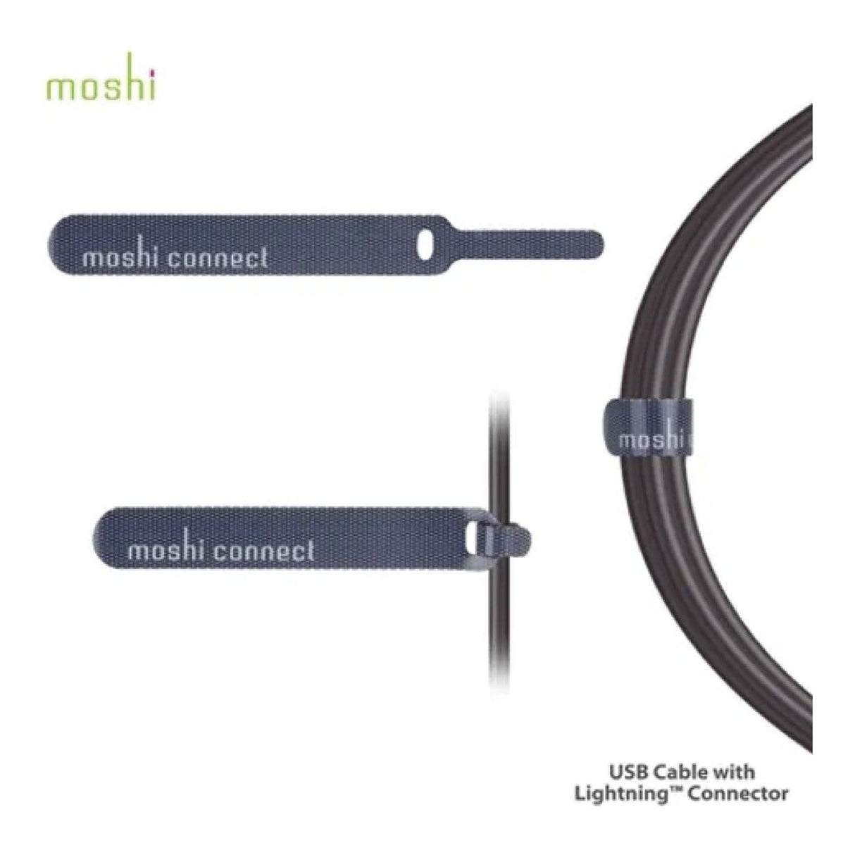 Moshi 1m USB to Lightning Connection Cable Black 99MO023006