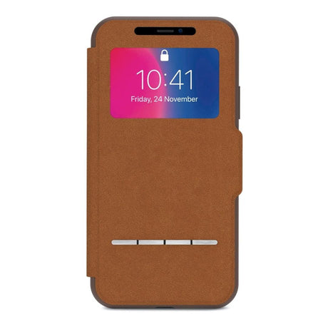Moshi SenseCover Portfolio Case for iPhone X - Caramel Brown 99MO072731