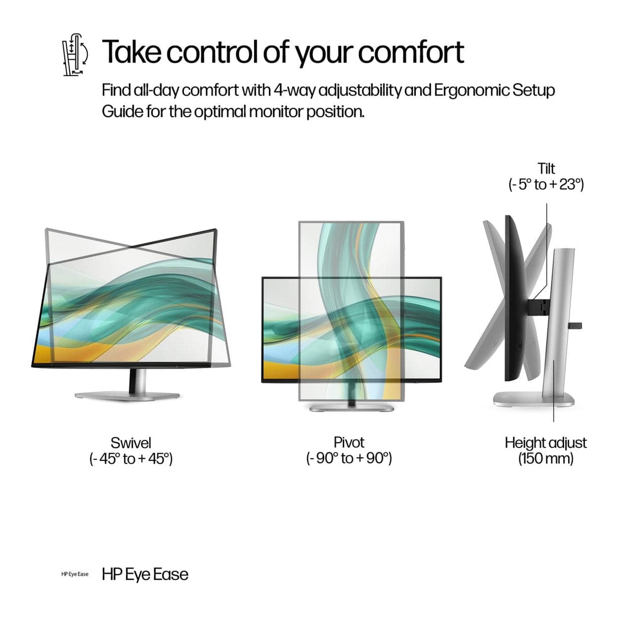 HP Series 5 Pro 524pf 23.8-inch 1920 x 1080p FHD 16:9 100Hz 5ms LED IPS Monitor 9D9L6UT