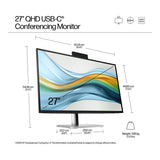 HP Series 5 Pro 527pm 27-inch 2560 x 1440p QHD 16:9 100Hz 5ms LED IPS USB-C Conferencing Monitor 9E0Y9UT