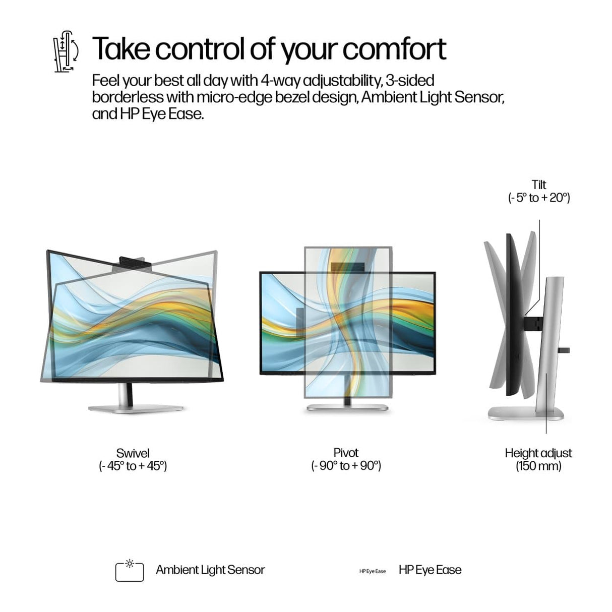 HP Series 5 Pro 527pm 27-inch 2560 x 1440p QHD 16:9 100Hz 5ms LED IPS USB-C Conferencing Monitor 9E0Y9UT