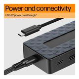 HP 7-in-1 to Type-C USB Hub with Notebook Charger Bundle 9H0H9AA
