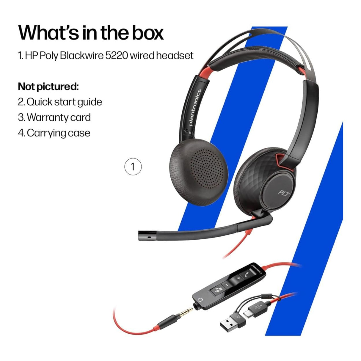 Poly Blackwire 5220 Wired Headset 9P7X6AA