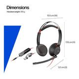 Poly Blackwire 5220 Wired Headset 9P7X6AA