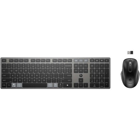 HP 725 Multi-Device Rechargeable Wireless Keyboard and Mouse Combo Black 9T5B0UT