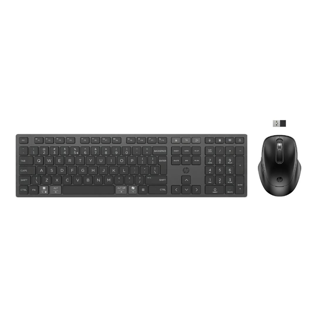 HP 725 Multi-Device Rechargeable Wireless Keyboard and Mouse Combo Black 9T5B0UT