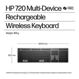 HP 720 Wireless Rechargeable Keyboard Black 9T5B1AA