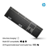 HP 720 Wireless Rechargeable Keyboard Black 9T5B1AA