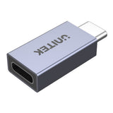 Unitek USB4 USB-C Male to Female Adapter 40Gbps 240W 8K Space Grey A1038GY