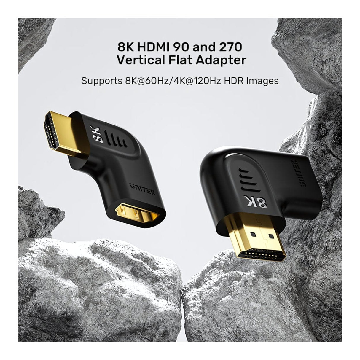Unitek 8K HDMI Vertical Flat Adapter A1047ABK03