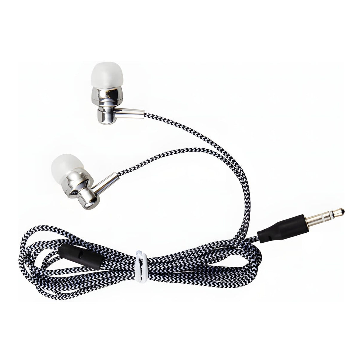 Astrum EB250 Electro Painted Stereo Earphones with Mic - Silver A11025-S