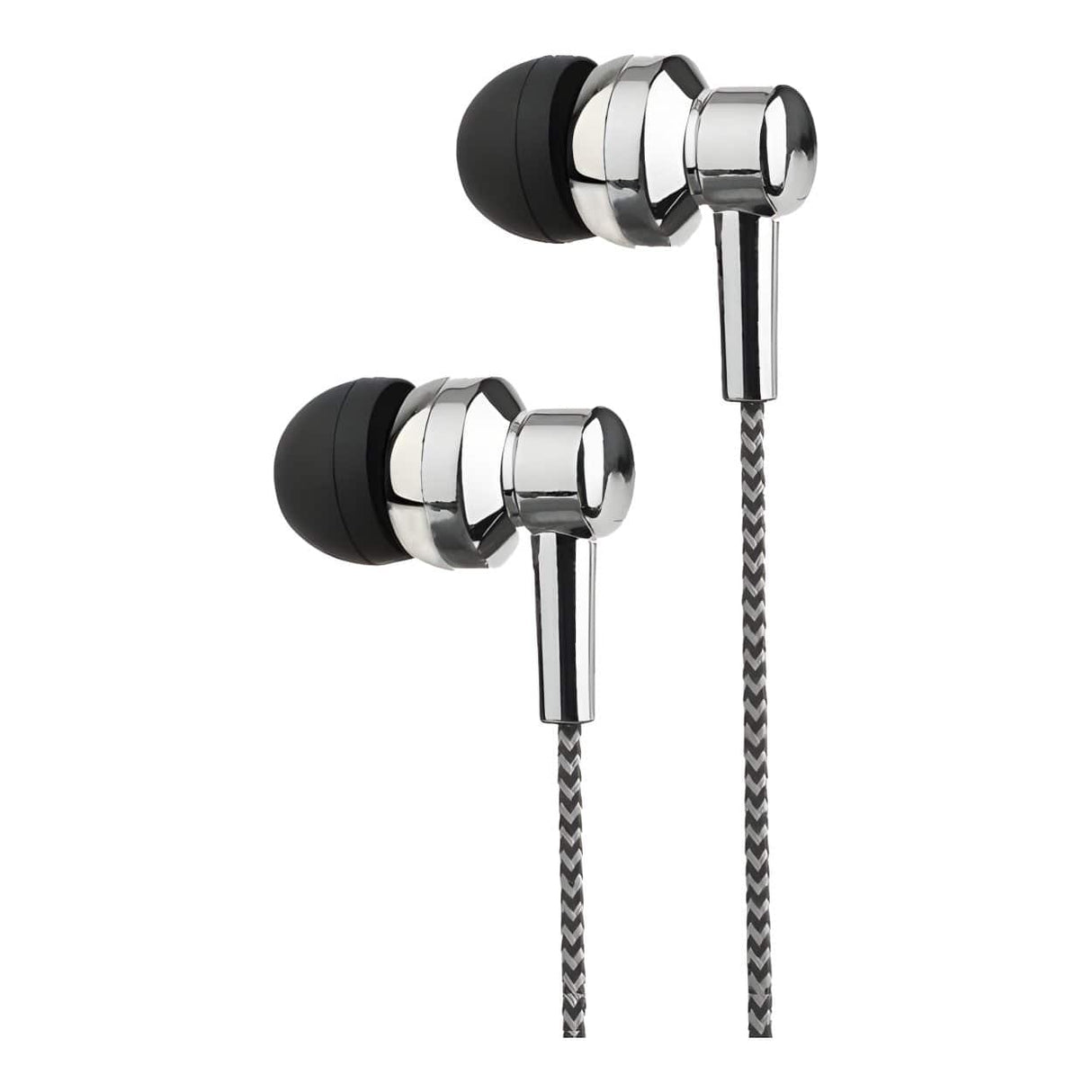Astrum EB250 Electro Painted Stereo Earphones with Mic - Silver A11025-S