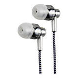 Astrum EB250 Electro Painted Stereo Earphones with Mic - Silver A11025-S