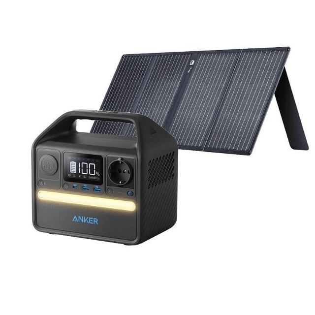 Anker PowerHouse 521 200W 256Wh Portable Power Station with 100W Solar Panel A1720311K001