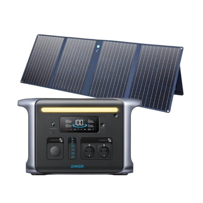 Anker PowerHouse 757 1500W 1229Wh Portable Power Station with 100W Solar Panel A1770311K001