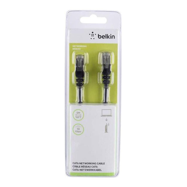 Belkin RJ45 Male to Male CAT6 Network Cable 5m Black A3L981BT05MBKHS
