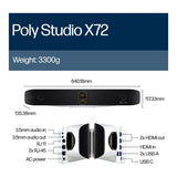 Poly Studio X72 All-In-One Video Bar with TC10 Controller Kit A4MA7AA