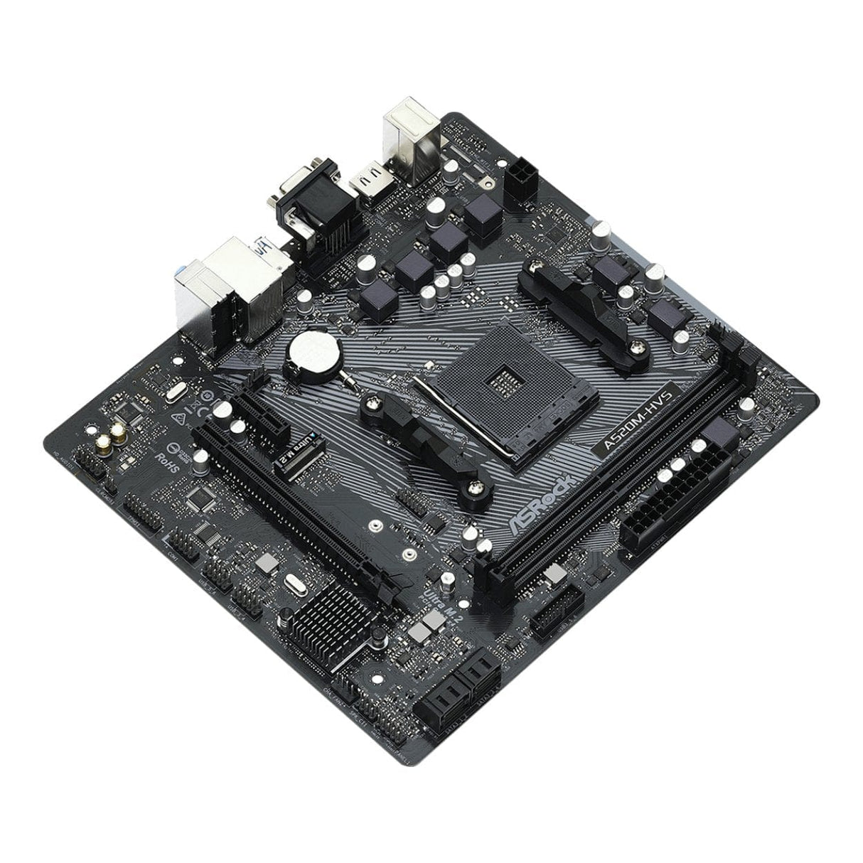 ASRock A520M-HVS AMD A520 Socket AM4 micro-ATX Motherboard