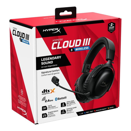 HyperX Cloud III S Wireless Gaming Headset Black A59YZAA