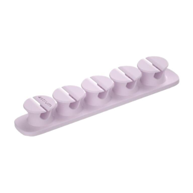 Astrum CO110 5 Bay 4 Storage Compartments Cable Organizer Clips Purple A71011-M