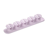Astrum CO110 5 Bay 4 Storage Compartments Cable Organizer Clips Purple A71011-M